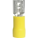 Faston zásuvka Vogt Verbindungstechnik 3907S 6.3 mm x 0.8 mm, 180 °, částečná izolace, žlutá, 1 ks
