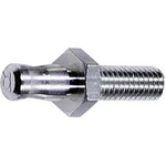 Laboratorní konektor Ø 6 mm MultiContact 04.0056, zástrčka vestavná vertikální, mosaz