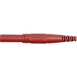 Laboratorní konektor Ø 4 mm MultiContact 66.9196-22, zástrčka rovná, červená