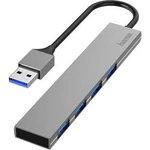 USB 3.0-hub Hama 00200114, 4 porty, 26 mm, stříbrná, bílá