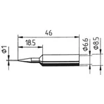 Pájecí hrot Ersa ERSADUR 832 BD LF, tužkový, 1,0 mm