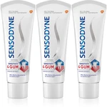 Sensodyne Sensitivity & Gum Whitening bělicí zubní pasta pro ochranu zubů a dásní 3x75 ml