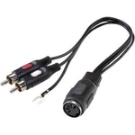 Cinch / konektor DIN audio Y adaptér SpeaKa Professional SP-7869832, černá