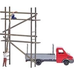 Busch 7901 H0 Iveco Transporter Daly s lešení a 2 stavebníky lešení