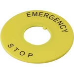 Označovací štítek EMERGENCY STOP DECA A2AV-27 1233798, žlutá, 1 ks