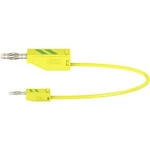 Stäubli AK205/410 měřicí kabel [lamelová zástrčka 4 mm - lamelová zástrčka 2 mm] zelená, žlutá, 0.60 m
