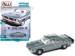 1971 Dodge Dart Swinger 340 Special Light Gunmetal Gray Metallic with Black Tail Stripe "Vintage Muscle" Limited Edition 1/64 Diecast Model Car by Au