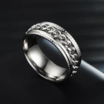1 PC Stainless Steel Chain Rotating Fashion Simple Ring