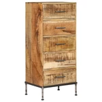 Chest of Drawers 17.7"x13.8"x 41.7" Solid Mango Wood