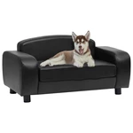 Dog Sofa Black 31.5"x19.7"x15.7" Faux Leather