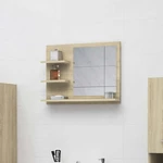 Bathroom Mirror Sonoma Oak 23.6"x4.1"x17.7" Chipboard