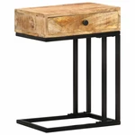 U-Shaped Side Table 17.7"x11.8"x24" Solid Mango Wood