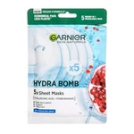 Garnier Skin Naturals Hydra Bomb 5 ks pleťová maska pre ženy na veľmi suchú pleť; na dehydratovanu pleť; na rozjasnenie pleti