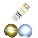 Mini 1W USB 6 LED Touch Stepless Dimming / Light-controlled Night Card Light for Power Bank Computer