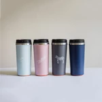 500ML Suction Bottle Never Fall Over Coffee Bottle Sucker Anti-Fall Down Double Layers Stainless Steel With Cap for Gift