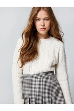 Koton Acrylic Knit Textured Knitwear Sweater