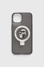 Puzdro na mobil Karl Lagerfeld iPhone 14 / 15 / 13 6.1" čierna farba