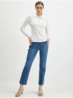 Orsay White Womens Ribbed Polo T-Shirt - Women