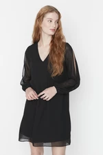 Trendyol Black Mini Chiffon Lined Woven Woven Dress
