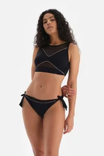 Dagi Black Thick Lace-Up Bikini Bottom