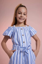 DEFACTO Girl Sustainable Sustainable Short Sleeve Blouse with Straps