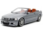 2004 BMW E46 M3 Convertible Silver Gray Metallic Limited Edition to 2000 pieces Worldwide 1/18 Model Car by Otto Mobile