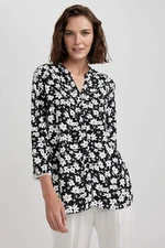 DEFACTO Traditional Regular Fit Crew Neck Long Sleeve Shirt