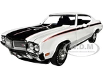 1970 Buick GSX Apollo White with Black and Red Stripes "Muscle Car &amp; Corvette Nationals" (MCACN) "American Muscle" Series 1/18 Diecast Model Car