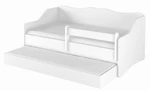 Dětská postel s výsuvnou přistýlkou 160 x 80 cm - bílá, vel. 160x80