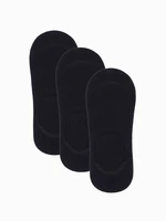 Ombre Men's foot socks 3-pack - black