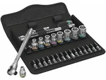 Wera 004017 Sada ráčnová Zyklop Metal 8100 SA 7, 28 d. upínací část 1/4&quot; - metrická