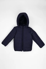 zepkids Boys' Navy Blue Color Fleece Hooded Coat.