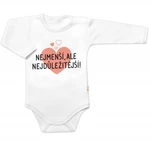 Body dlouhý rukáv, Nejmenší, ale nejdůležitější, Baby Nellys, bílé, vel. 68 (3-6m)