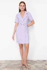 Trendyol Lilac Belted A-line Mini Woven Jacket Dress
