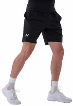 Nebbia Relaxed-fit Shorts with Side Pockets Black L Fitness kalhoty