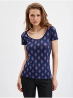 Orsay Dark blue Women Patterned T-Shirt - Women