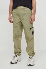 Kalhoty Calvin Klein Jeans pánské, zelená barva, J30J324695