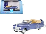 1941 Lincoln Continental Convertible Darian Blue Metallic with Tan Interior 1/87 (HO) Scale Diecast Model Car by Oxford Diecast