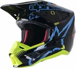 Alpinestars S-M5 Action Helmet Black/Cyan/Yellow Fluorescent/Glossy L Casco
