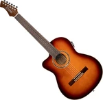 Ortega RCE238SN-FT-L 4/4 Honey Sunburst Guitarra clásica con preamplificador