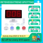 Retekess TM101 Quiz Answer Game Buzzer System 3 Answer Modes 4 Color States for Classroom Competition Game Show Family Games