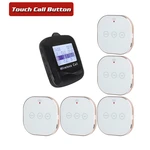 Transmitter With Receiver 5pcs Touch Pad Call Button+1 Big Screen Watch For Restaurant Hotel Hookah