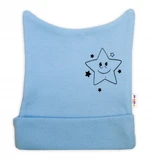 Novorozenecká čepička Baby Nellys, Baby Little Star - modrá, vel. 62 (2-3m)