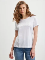 White women's T-shirt Guess Agata - Women's