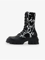 Black Desigual Base Stretch Lettering Black Womens Patterned Shoes - Women Black Desigual Base Stretch Lettering Black Womens Patterned Shoes - Women