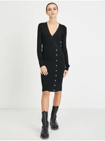 Fekete tokos pulóver ruha Guess Alexandra - Nők