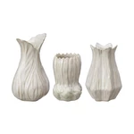 Váza atypická porcelánová LESLIE bílá mix 15cm