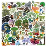 10/50Pcs Green Plant Tree Graffiti Stickers Decoration Phone Case Luggage Case Laptop Desk Water Cup Decal for Kids Gifts Toys