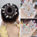 Korean Pearl Telephone Line Hair Band Elastic Hair Ring for Children Hair Rope Princess Barrettes Headwear Kids Hair Accessories