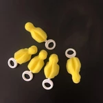 5Pcs Cleaning Yellow Sponge Infant 360 Degree Rotating Baby Nipple Brush Pacifier Cleaner Feeding Bottle Brushes